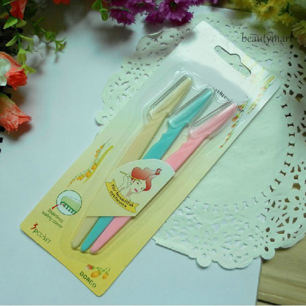 [Hàng mới về] Set 3 dao cạo lông mày định hình chuyên dụng