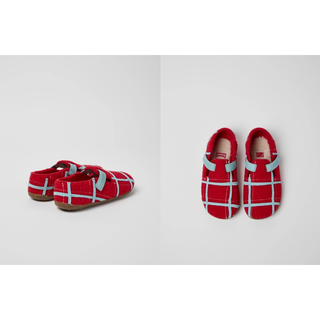 Dép Camper Twins Red natural wool slippers