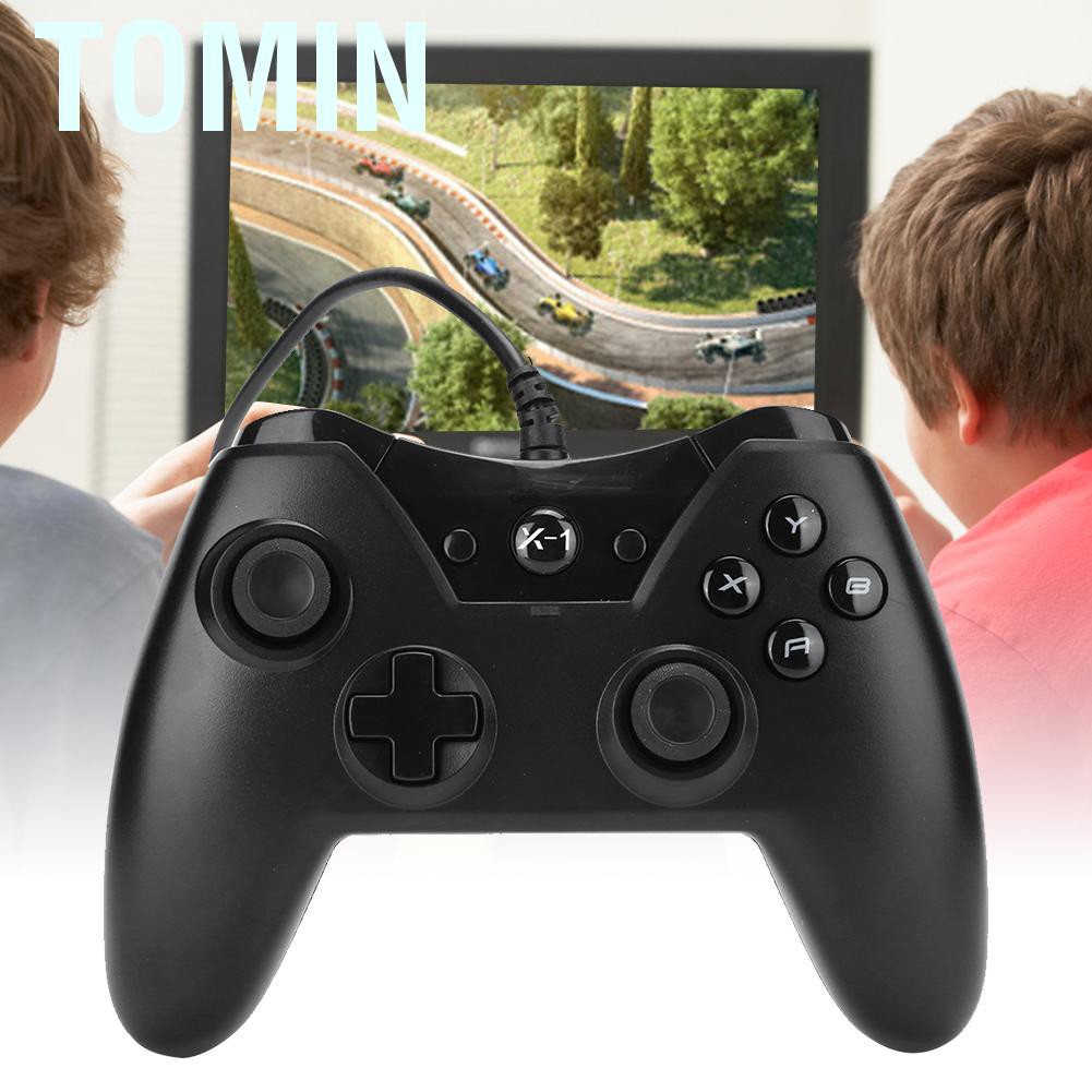 Tomin X‑1 Wired Gamepad Black Game Handle Connecting PC Using for Games Machine