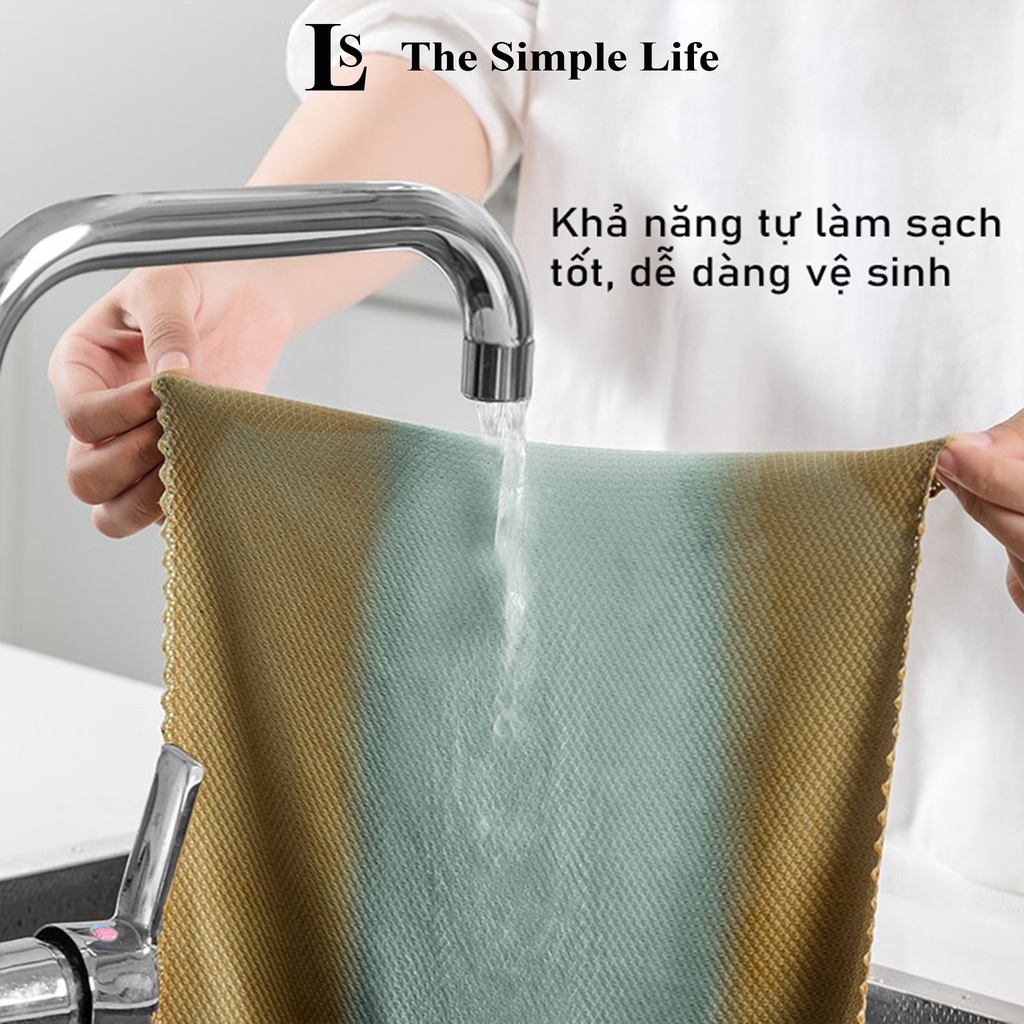 Khăn lau bếp 2 mặt siêu thấm, khăn lau tay, chén đĩa, lau bếp vảy cá siêu sạch đa năng, mềm mịn, cao cấp [CHÍNH HÃNG]