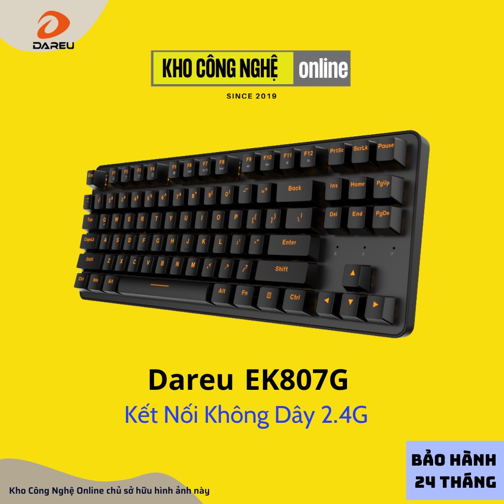 Bàn phím cơ không dây Dareu EK807G Black / White