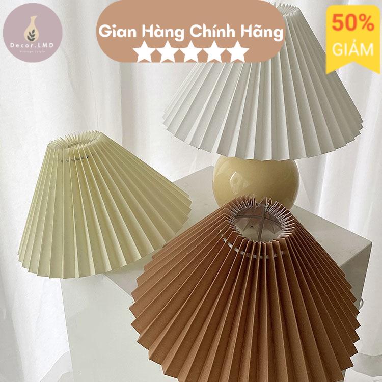 Đèn ngủ xếp ly để đầu giường chất liệu gốm phong cách bắc âu