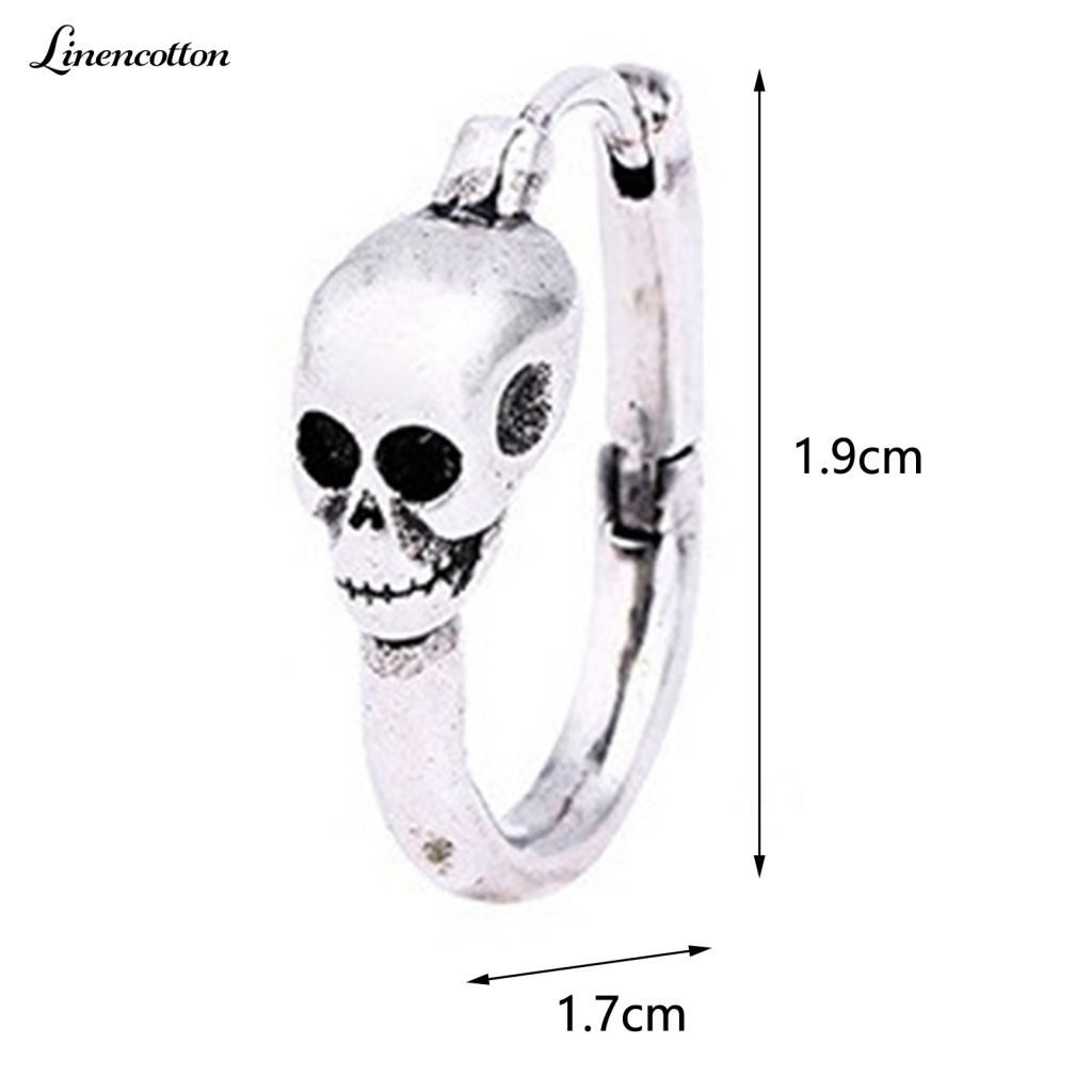 Khuyên Tai Tròn Hình Đầu Lâu Cá Tính