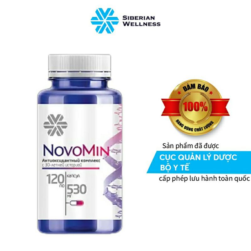 Novomin - Siberian Wellness - Fomula4 - Viên uống chống oxy hóa, phục hồi tế bào