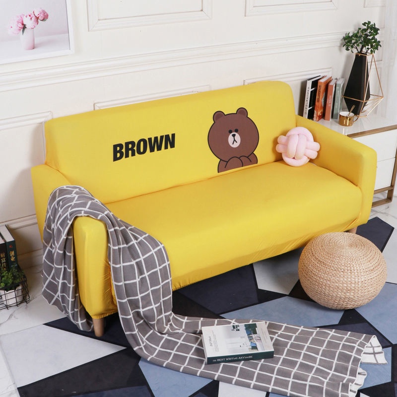 Vỏ Bọc Ghế Sofa Co Giãn Chống Bụi In Họa Tiết Hoạt Hình Thông Dụng Cho 1-4 Người