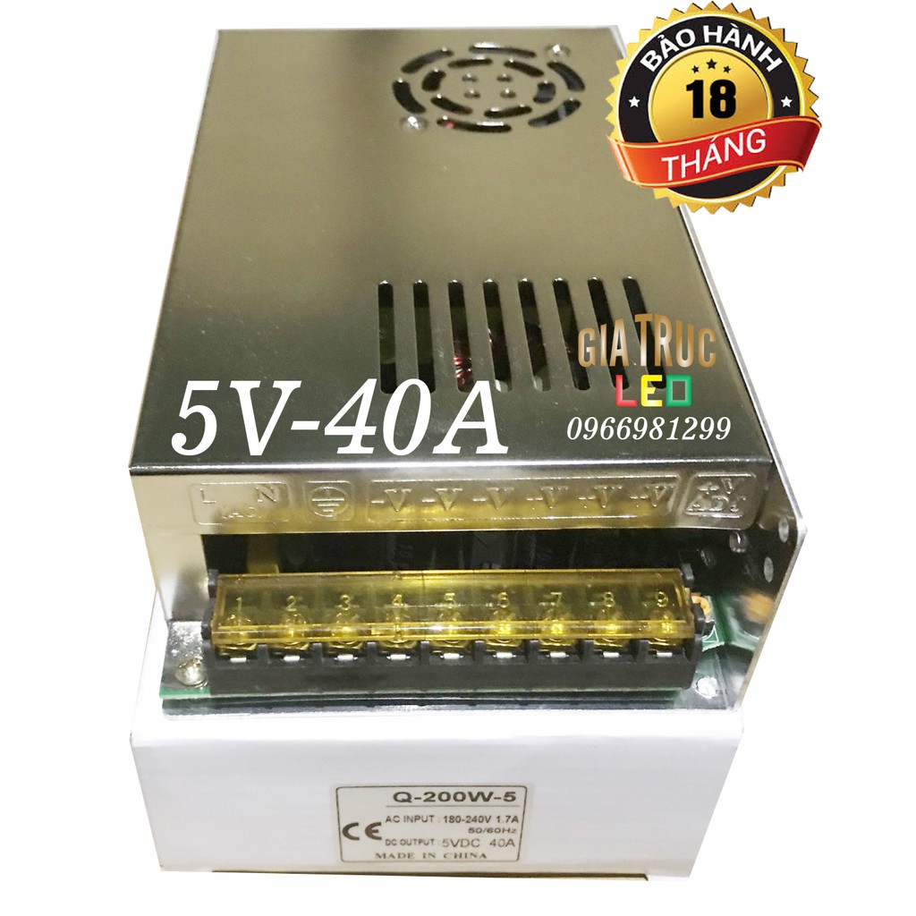 - Nguồn tổ ong 5V-40A