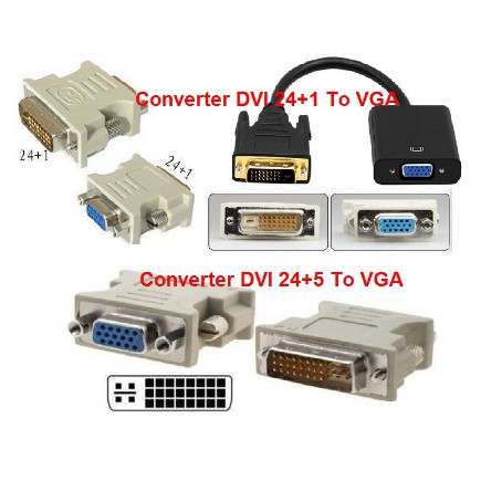 Cáp chuyển đổi DVI-D 24+5 sang VGA /24 + 1 DVI 24+1 TO VGA | BigBuy360 - bigbuy360.vn
