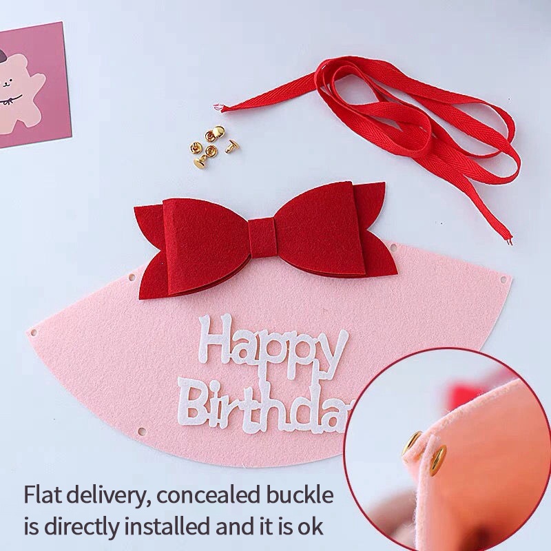 Nón Sinh Nhật In Chữ Happy Birthday Dành Cho Bé Gái