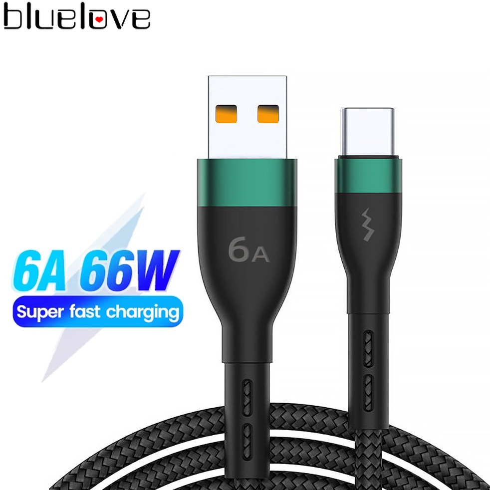 Dây Cáp Sạc Dữ Liệu Micro USB Type-c 6A Bằng Nylon Bện Bền Bỉ Tương Thích Với Tất Cả Các Dòng Điện Thoại Thông Minh