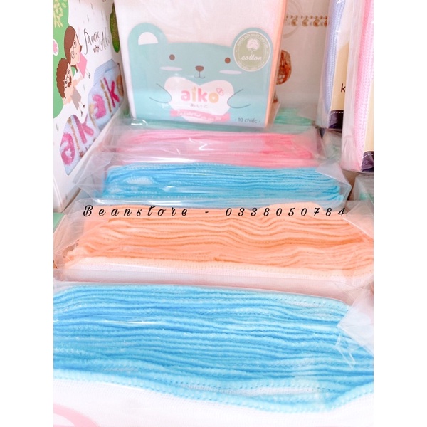 Khăn Sữa cho bé - set 10khăn 4 Lớp (28x35)