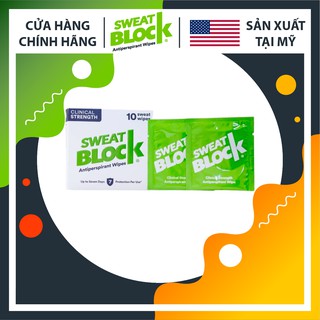 [Made in USA] Khử Mùi Hôi Nách SweatBlock - Ngăn Mồ Hôi Nách số 1 Tại Mỹ, Hiệu Quả Lên Đến 7 Ngày - 1 Miếng Dùng Thử