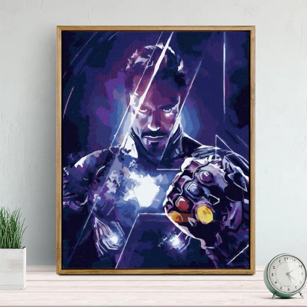 (Giá Xưởng) Tranh Canvas treo tường phòng khách, tranh Siêu anh hùng Marvel, tranh Iron Man 01-07 (không khung)