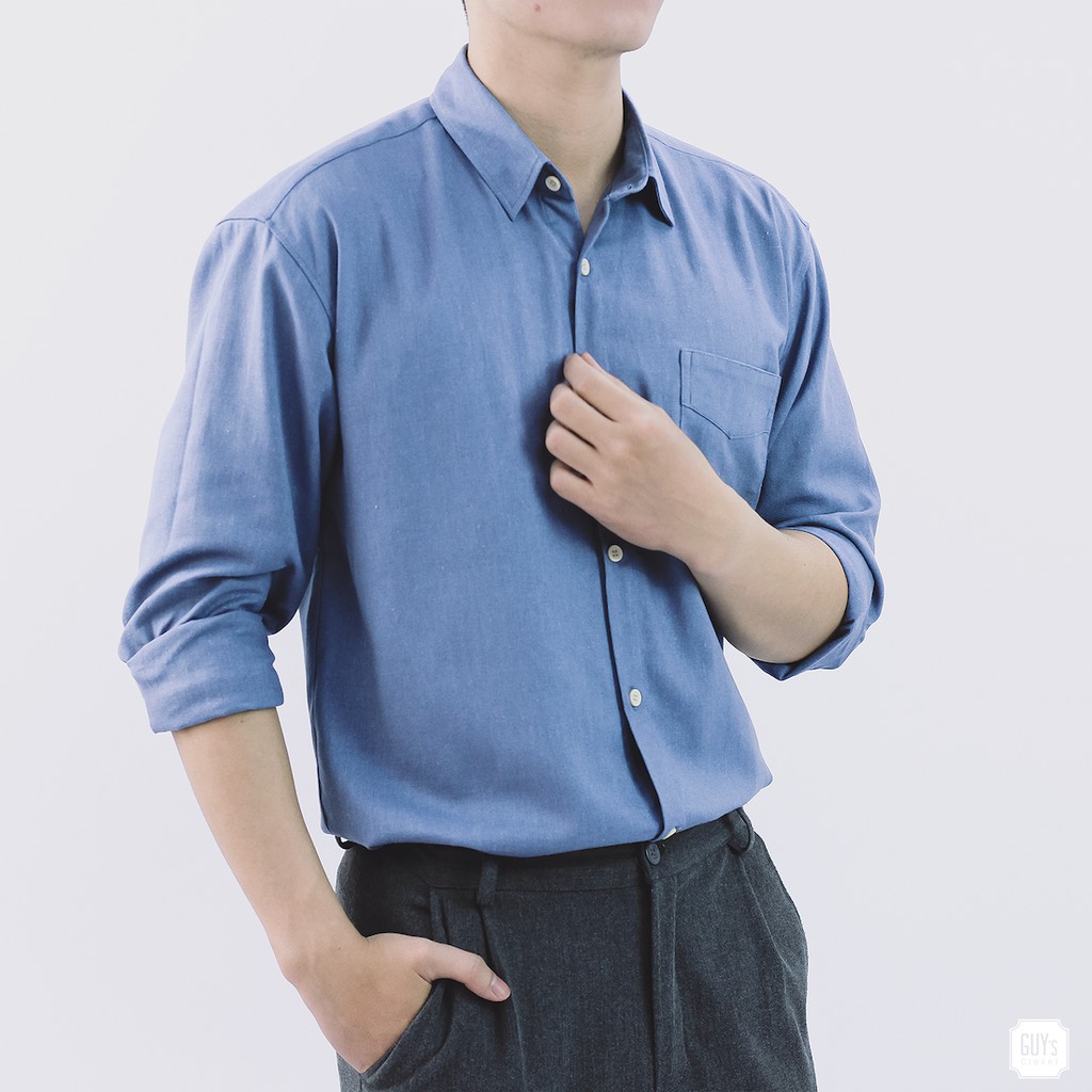 Sơ mi đũi thô dài tay Good GUY -  hàng thiết kế, kiểu dáng basic dễ phối đồ - GUY's Closet | BigBuy360 - bigbuy360.vn