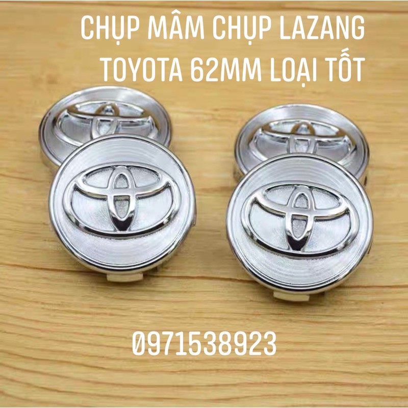 Ốp lazang chụp mâm 62mm Cho Toyota Camry Yaris Corolla altis vios innova  hàng oem loại xịn đẹp.