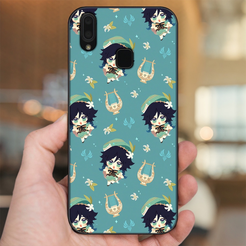 Ốp lưng Vivo Y91, Y95 viền đen in hình Venti Genshin Impact