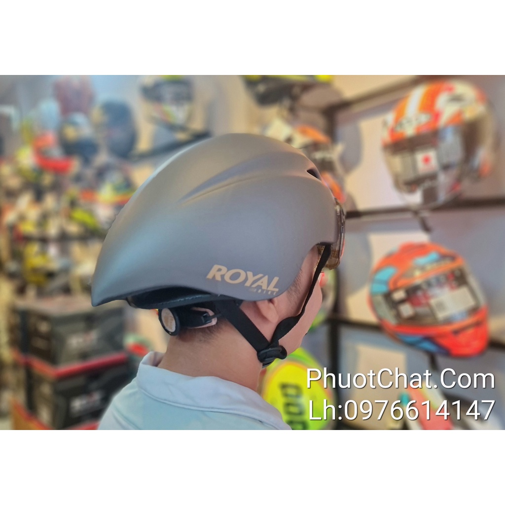 Mũ bảo hiểm thể thao,Nón xe đạp Royal MD16 màu xám siêu đẹp