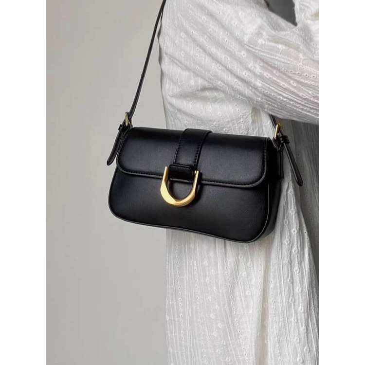 Niche Advanced Texture New Baguette Bag Retro Vachette Clasp Fashion Elegant Shoulder Bag Bag dEvX