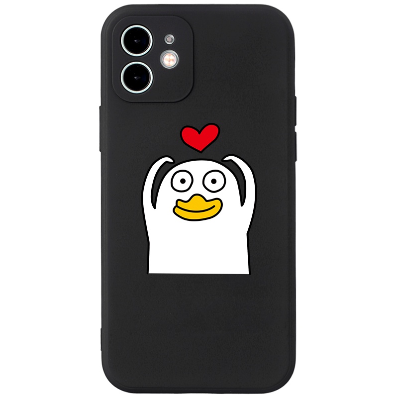 Ốp lưng JURSUE hoạt hình cặp đôi dễ thương đẹp cho iPhone 13 12 11 Pro Max SE 2020 X XR XS ip 8 7 6 6S Plus kute Y1728