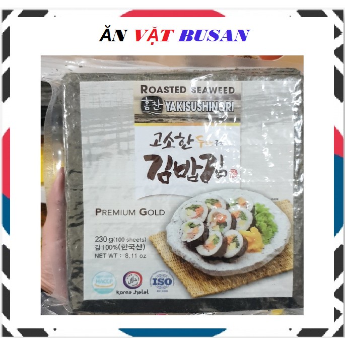 Rong biển cuộn kimbap Hàn Quốc loại 100 lá KFOOD