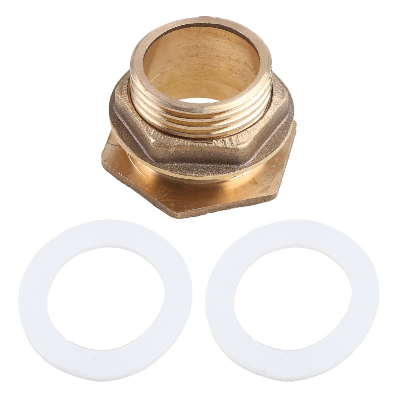 Đầu Nối Ống Nước Bằng Đồng Thau 1 / 2 &quot;3 / 4&quot; 1 '' Kèm Miếng Đệm Cao Su