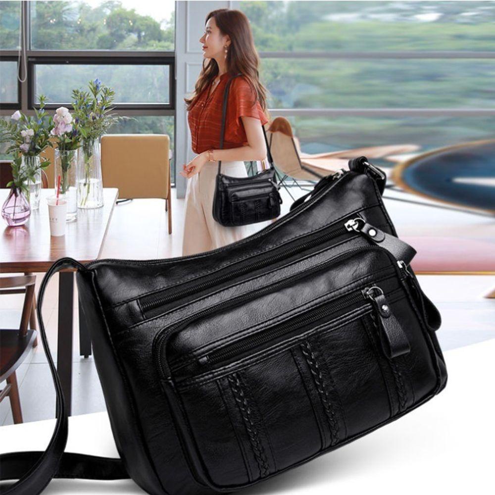 Túi Tote Đeo Vai Nhiều Ngăn Cỡ Lớn In Hình Rau Củ Quả Dễ Thương