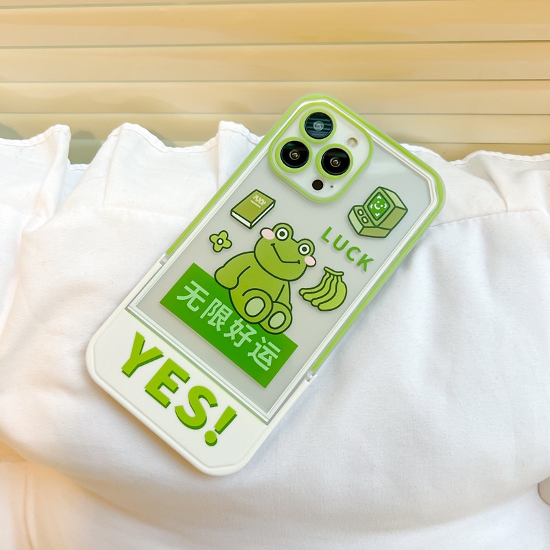 Ốp Điện Thoại Kèm Giá Đỡ Họa Tiết Hoạt Hình Cho iphone14 13Promax / 12Pro / 11 / xsmax / 6 / 7 / 8 / Plus