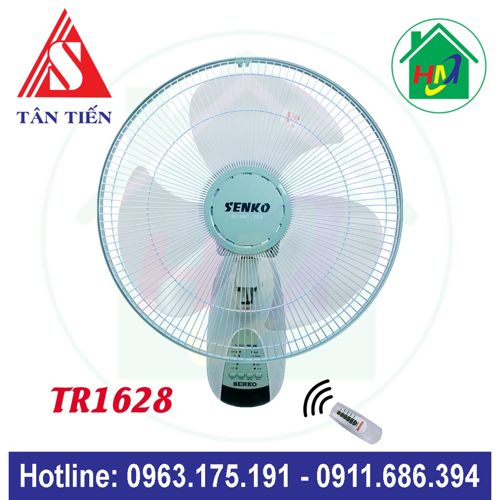 Quạt Treo Tường Điều Khiển Từ Xa SENKO TR1628