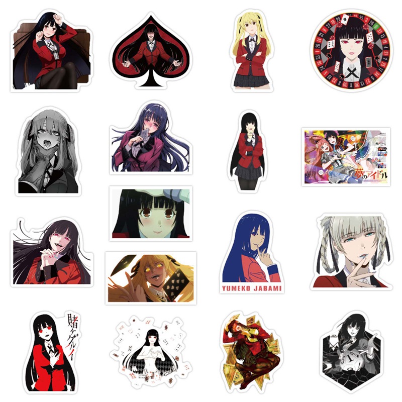 Set 100 Miếng Dán Trang Trí Laptop / Va Li Hình Nhân Vật Anime Nhật Bản Xinh Xắn