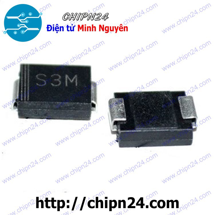 [10 CON] Diode Dán 1N5408 SMC 3A 1000V (SMD Dán)