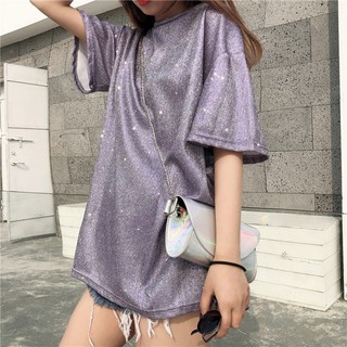 Áo thun lụa dài tay cổ tròn thời trang cho nữ