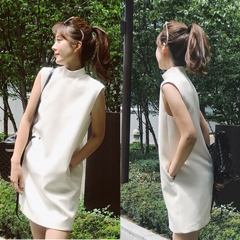 Đầm sát nách họa tiết thêu phong cách thời trang dành cho nữ