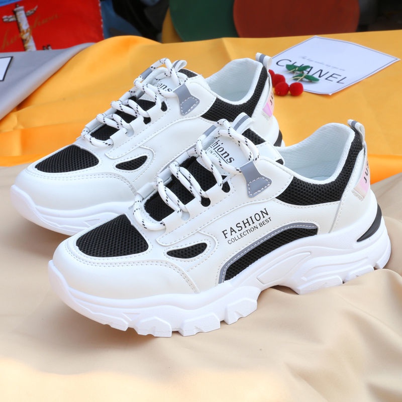 Giày Sneaker Đế Dày Thoáng Khí Thời Trang Mùa Hè Cho Nữ Size 35-40 2 Phong Cách