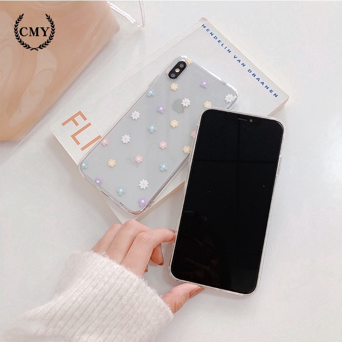Ốp lưng in hình bông hoa/trái tim xinh xắn cho iPhone11/11Pro 11pro Max X XR XS XS MAX 6 7 8 plus SE | BigBuy360 - bigbuy360.vn