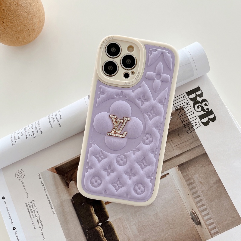 Ốp Điện Thoại Chống Sốc Màu Kẹo Ngọt In Logo LVy Cho iPhone 14 13 12 11 Pro Max XS XR X 8 7 6 6S Plus + SE 2020