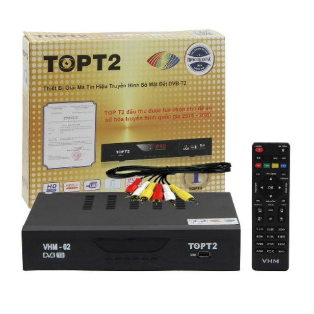 [Mã 155ELSALE giảm 7% đơn 300K] Đầu thu mặt đất DVB T2 - Thương hiệu Việt modell TOPT2