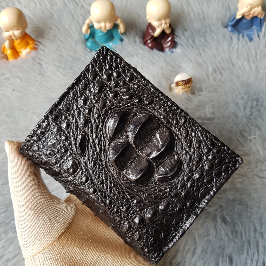 Ví Da Cá Sấu, Da Gù | Ví Cá Sấu 2 Mặt, Ví Da Cá Sấu, Bóp Cá Sấu, Ví Cá Sấu Màu Đen | Dáng Đứng, Bóp 