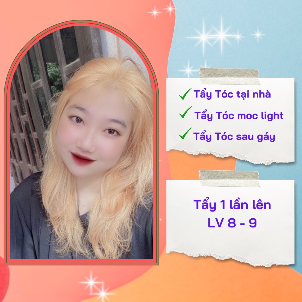 Tẩy tóc siêu dưỡng , tẩy cực êm , lên tone cực sáng.