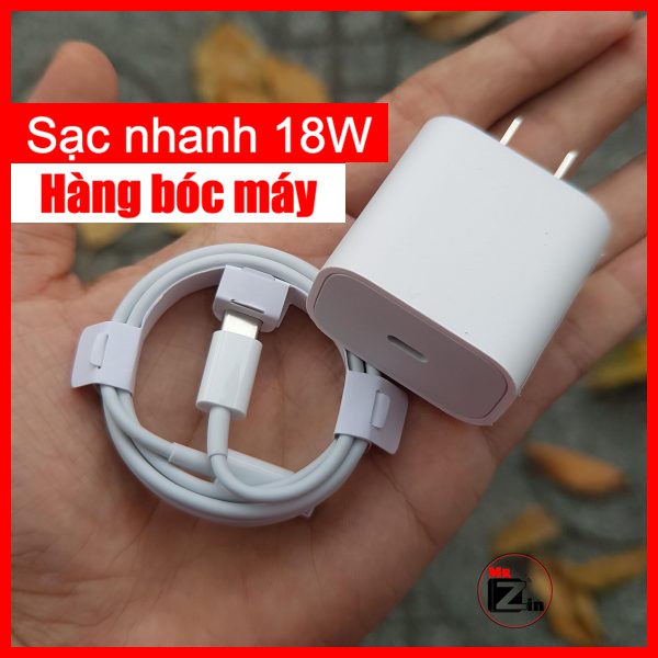 [HÀNG CHÍNH HÃNG] Bộ Sạc Nhanh 18W cho X XR XS Max 11 Pro Max 12 Pro Max 7 8 Plus và lpad hàng bóc máy Mỹ