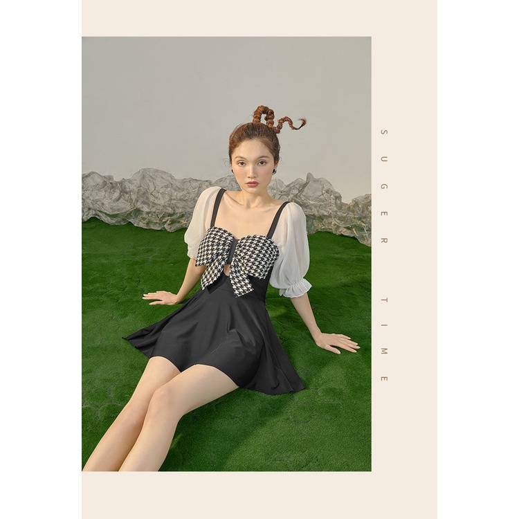 Bikini LUHAZO dạng Váy đi biển đi chơi sang chảnh dự tiệc tiểu thư phối màu đẹp mắt 2022 0868 DK8T101