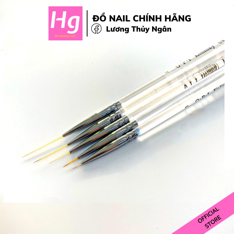 Cọ vẽ nét nail OPI cán nhựa trong siêu mảnh , chuyên dùng học vẽ móng