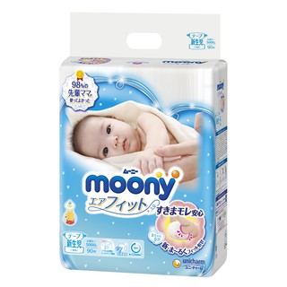 Tã - bỉm dán/ quần moony nb90, s84, m64, l54, l44, xl38