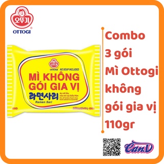 Combo 3 gói Mì Ottogi không gói gia vị 110gr