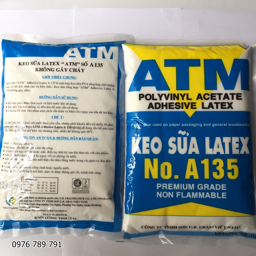 Keo Sữa Làm Slime Dán Thảm Sàn Gỗ Giấy Dán Tường ATM Latex Túi 1kg