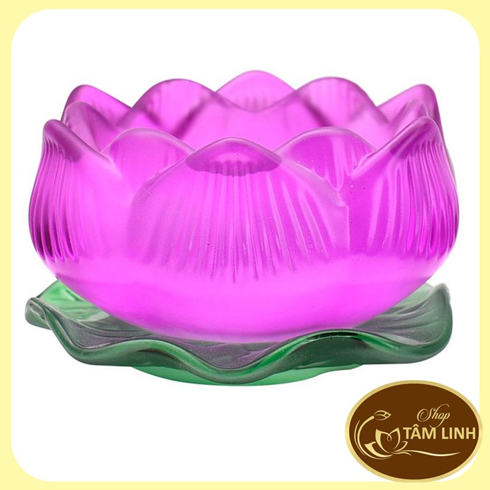 Đế Nến Hoa Sen Lưu Ly Có Nhiều Màu Siêu Đẹp