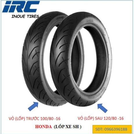 VỎ(LỐP) SAU SH 125i,SH 150i - HÃNG IRC (120/80-16)