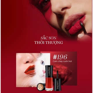 Son kem Lancome INK hot hit màu 196 cam cháy, son mini tiện dụng