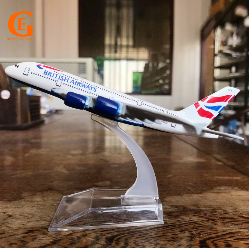 AIRCRAFT MODEL Mô Hình Máy Bay Đồ Chơi A380 Uk Airbus 380 16cm