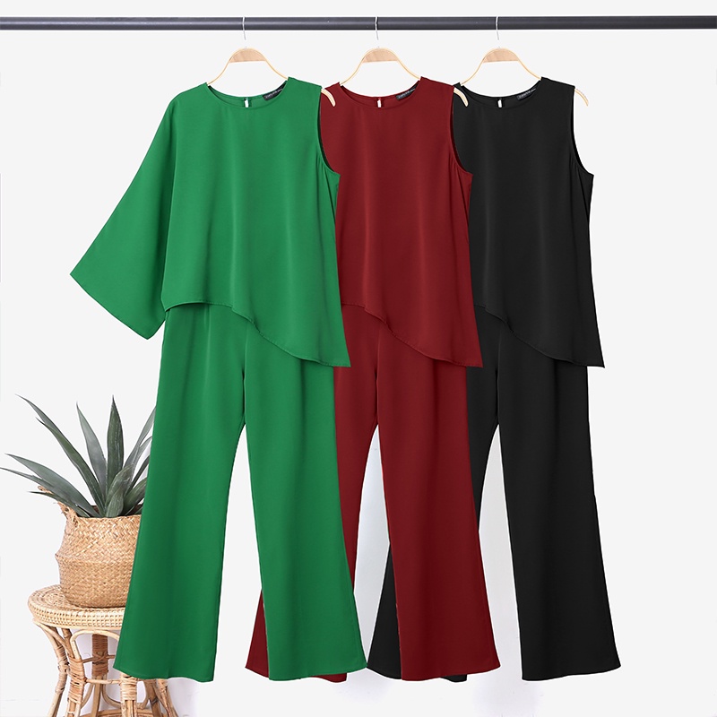 Set quần dài và áo tay không đều ZANZEA thời trang quyến rũ cho nữ