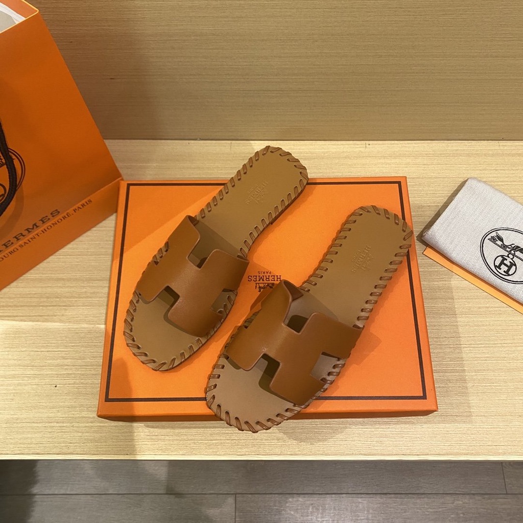 Hàng Có Sẵn Giày Lười Da Cừu Dệt Thủ Công Phong Cách HERME Mới Dành Cho Nữ MHS1 P37G