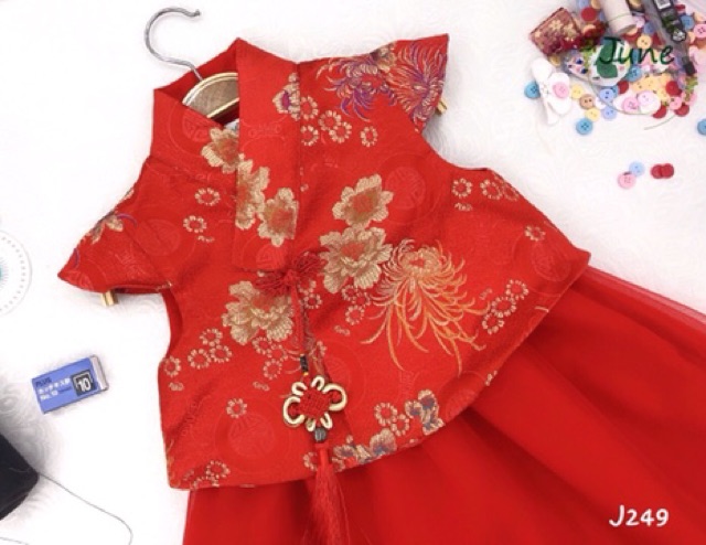 Váy HanBok đỏ Bé gái